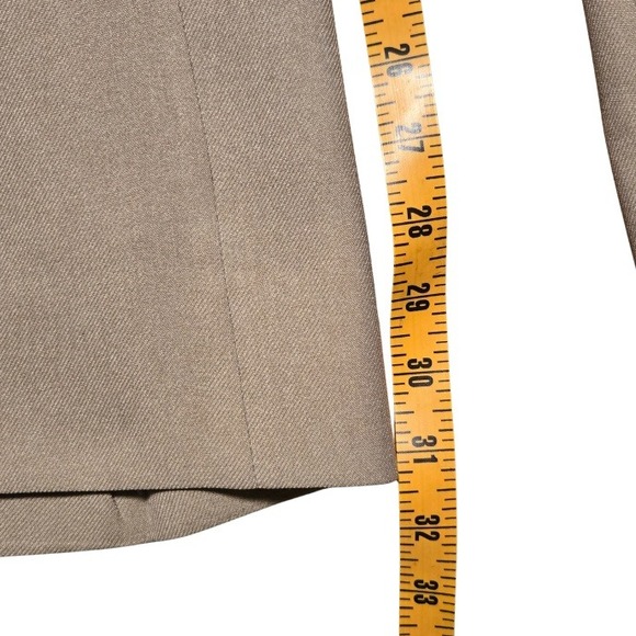 Vintage 70s Tan Johnny Carson Three Piece Suit Light Beige Dapper Size 46R 40x31 - Picture 15 of 16